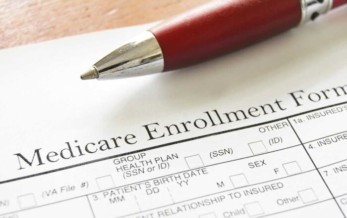 Photo of Medicare Advantage Annual Election Period enrollment form.