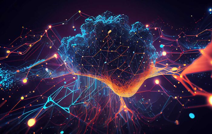 Abstract image of brain and computer imaging, questioning...is AI really revolutionary