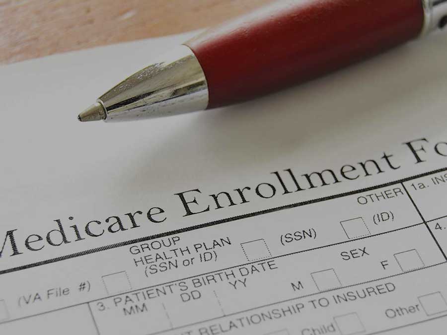 Photo of Medicare Advantage Annual Election Period enrollment form.